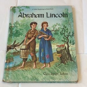 🍀 2/10.00 🍀 Sale! Abraham Lincoln learn to read school book hardcover 1961